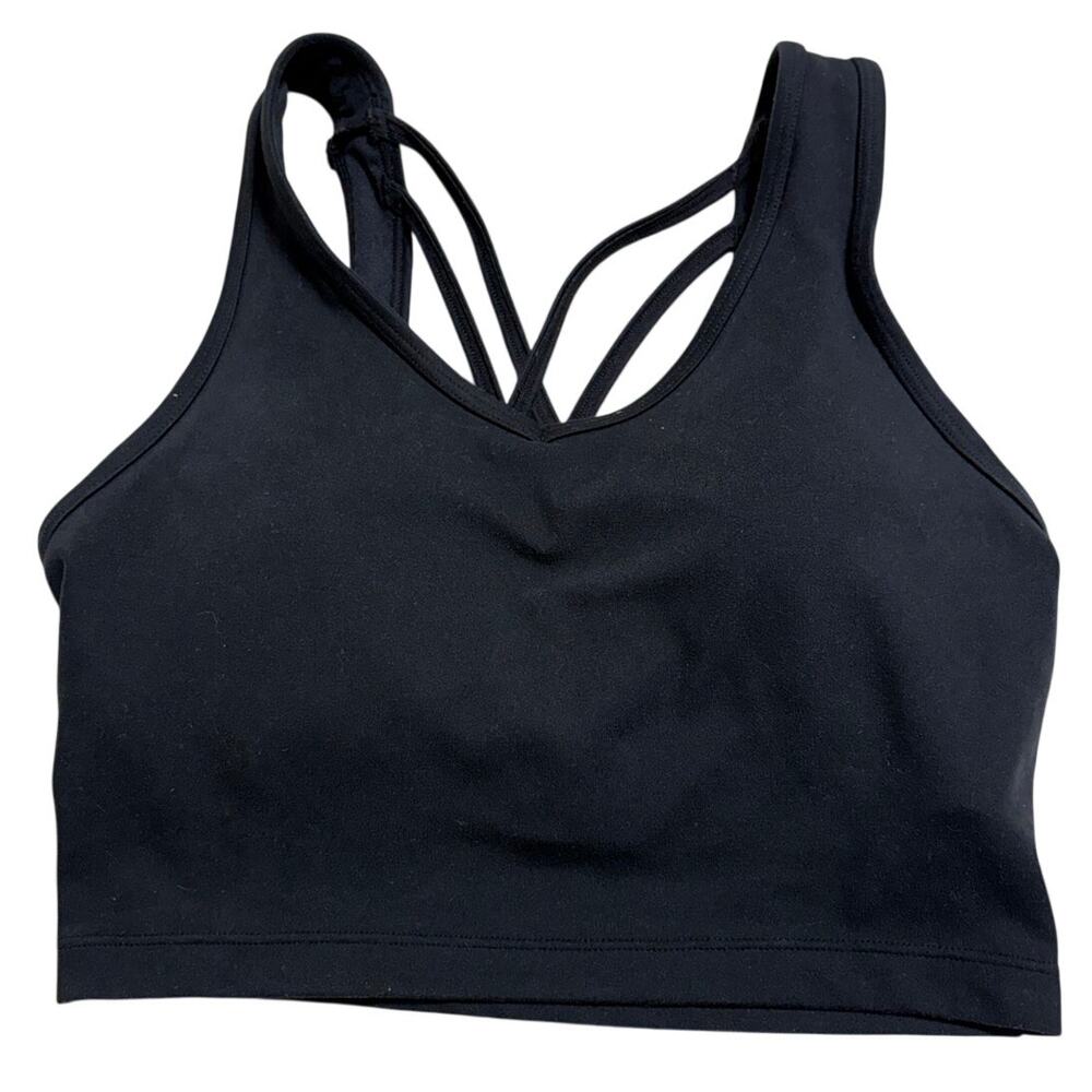 Freely Sports Bar Strappy Size Small Black Yoga Athleisure Active